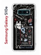 Чехол-накладка Samsung Galaxy S10e Kruche Print Кот Питер
