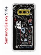 Чехол-накладка Samsung Galaxy S10e Kruche Print Кот Питер