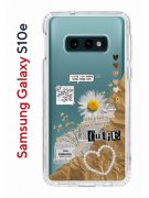 Чехол-накладка Samsung Galaxy S10e Kruche Print Крафтовые наклейки