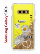 Чехол-накладка Samsung Galaxy S10e Kruche Print Крафтовые наклейки