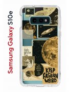 Чехол-накладка Samsung Galaxy S10e Kruche Print Стикеры Космос