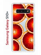 Чехол-накладка Samsung Galaxy S10+ Kruche Print Orange