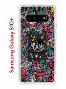 Чехол-накладка Samsung Galaxy S10+ (580661) Kruche PRINT Music