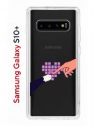 Чехол-накладка Samsung Galaxy S10+ (580661) Kruche PRINT Котолюбовь