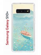 Чехол-накладка Samsung Galaxy S10+ Kruche Print озеро цветов
