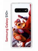 Чехол-накладка Samsung Galaxy S10+ (580661) Kruche PRINT Человек паук