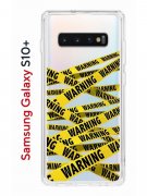 Чехол-накладка Samsung Galaxy S10+ Kruche Print Warning