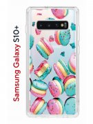 Чехол-накладка Samsung Galaxy S10+ Kruche Print Макарон