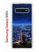 Чехол-накладка Samsung Galaxy S10+ (580661) Kruche PRINT Ночные Огни