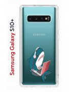 Чехол-накладка Samsung Galaxy S10+ (580661) Kruche PRINT Акула
