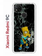 Чехол-накладка Xiaomi Redmi 9C Kruche Print Барт Симпсон