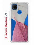 Чехол-накладка Xiaomi Redmi 9C Kruche Print Pink and white