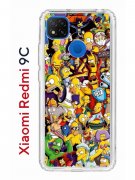 Чехол-накладка Xiaomi Redmi 9C Kruche Print Симпсоны