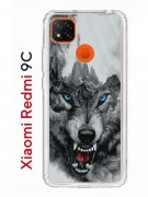 Чехол-накладка Xiaomi Redmi 9C Kruche Print Волк