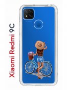 Чехол-накладка Xiaomi Redmi 9C Kruche Print Велосипедная прогулка