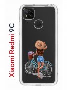 Чехол-накладка Xiaomi Redmi 9C Kruche Print Велосипедная прогулка