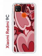 Чехол-накладка Xiaomi Redmi 9C (591325) Kruche PRINT Сердечки