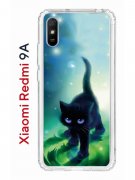 Чехол-накладка Xiaomi Redmi 9A Kruche Print Черный кот