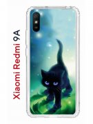 Чехол-накладка Xiaomi Redmi 9A Kruche Print Черный кот