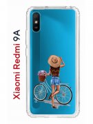 Чехол-накладка Xiaomi Redmi 9A Kruche Print Велосипедная прогулка