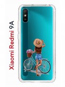 Чехол-накладка Xiaomi Redmi 9A Kruche Print Велосипедная прогулка