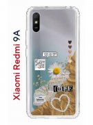 Чехол-накладка Xiaomi Redmi 9A Kruche Print Крафтовые наклейки