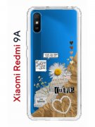 Чехол-накладка Xiaomi Redmi 9A Kruche Print Крафтовые наклейки