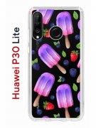Чехол-накладка Huawei P30 Lite (585137) Kruche PRINT Ice Cream