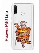 Чехол-накладка Huawei P30 Lite (585137) Kruche PRINT Felix Felicis