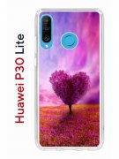Чехол-накладка Huawei P30 Lite/Honor 20S/Honor 20 Lite/Nova 4e Kruche Print Pink heart