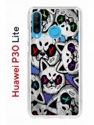 Чехол-накладка Huawei P30 Lite/Honor 20S/Honor 20 Lite/Nova 4e Kruche Print Angry Cats