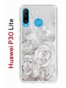 Чехол-накладка Huawei P30 Lite/Honor 20S/Honor 20 Lite/Nova 4e Kruche Print White roses