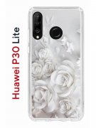 Чехол-накладка Huawei P30 Lite/Honor 20S/Honor 20 Lite/Nova 4e Kruche Print White roses