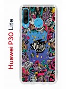 Чехол-накладка Huawei P30 Lite (585137) Kruche PRINT Music