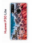 Чехол-накладка Huawei P30 Lite (585137) Kruche PRINT Морской берег
