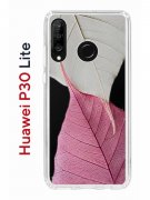 Чехол-накладка Huawei P30 Lite/Honor 20S/Honor 20 Lite/Nova 4e Kruche Print Pink and white