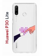 Чехол-накладка Huawei P30 Lite (585137) Kruche PRINT Котолюбовь