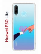 Чехол-накладка Huawei P30 Lite (585137) Kruche PRINT Котолюбовь