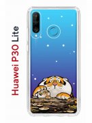 Чехол-накладка Huawei P30 Lite/Honor 20S/Honor 20 Lite/Nova 4e Kruche Print Тигр первый снег
