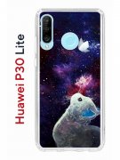 Чехол-накладка Huawei P30 Lite (585137) Kruche PRINT Мотылёк