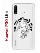 Чехол-накладка Huawei P30 Lite/Honor 20S/Honor 20 Lite/Nova 4e Kruche Print J-Cat
