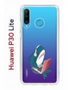 Чехол-накладка Huawei P30 Lite (585137) Kruche PRINT Акула