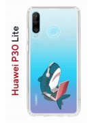 Чехол-накладка Huawei P30 Lite (585137) Kruche PRINT Акула