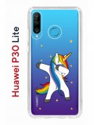 Чехол-накладка Huawei P30 Lite/Honor 20S/Honor 20 Lite/Nova 4e Kruche Print Единорожка