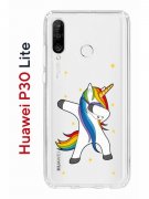 Чехол-накладка Huawei P30 Lite/Honor 20S/Honor 20 Lite/Nova 4e Kruche Print Единорожка