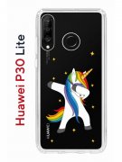 Чехол-накладка Huawei P30 Lite/Honor 20S/Honor 20 Lite/Nova 4e Kruche Print Единорожка