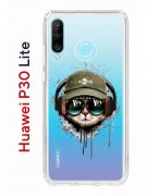 Чехол-накладка Huawei P30 Lite/Honor 20S/Honor 20 Lite/Nova 4e Kruche Print Кот в наушниках