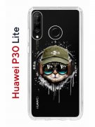 Чехол-накладка Huawei P30 Lite/Honor 20S/Honor 20 Lite/Nova 4e Kruche Print Кот в наушниках