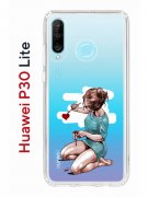 Чехол-накладка Huawei P30 Lite/Honor 20S/Honor 20 Lite/Nova 4e Kruche Print Рисуя любовь
