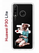 Чехол-накладка Huawei P30 Lite/Honor 20S/Honor 20 Lite/Nova 4e Kruche Print Рисуя любовь